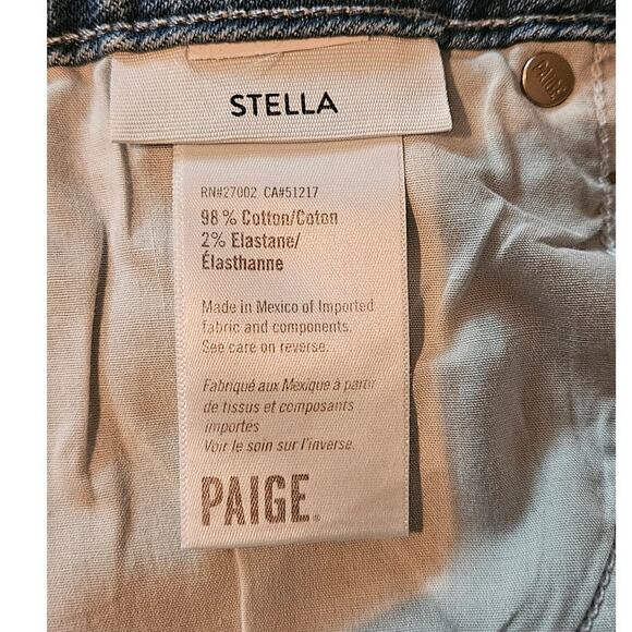 Paige Stella Women's Size 28 Gianna Blue Straight Leg Split Hem Jeans NWT - Picture 10 of 13